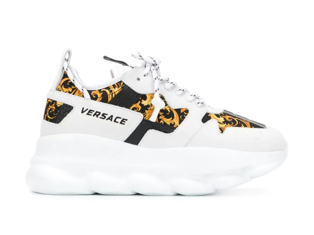VERSACE Chain Reaction Low cut Sneakers Yellow White EUR 39 Japan [Used] |  eBay